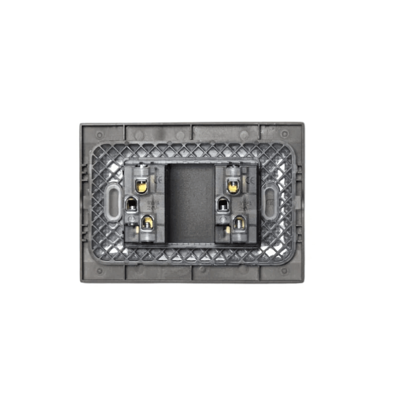 Enchufe Integrado Doble 16 Amp Negro Brillante V-SO-3302 16A SEC2