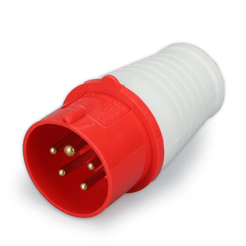 Enchufe Industrial Macho 5x32A W-M0532 240V-415V IP44 Rojo1