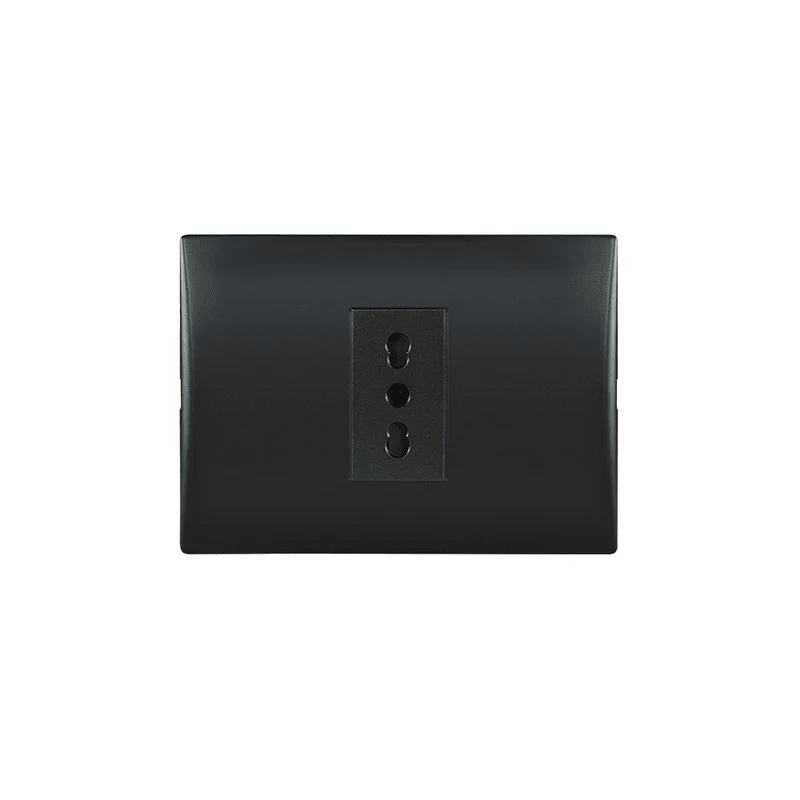 Enchufe Simple 16 Amp Negro Brillante V-SO-3301 16A SEC1