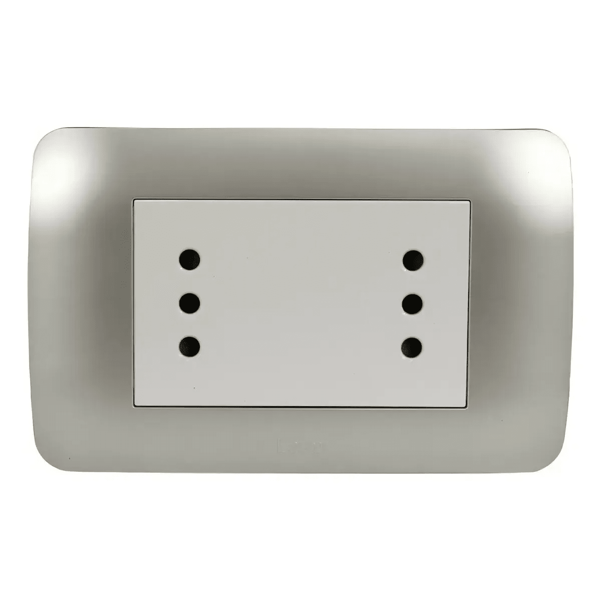 Enchufe  Integrado Doble 10 Amp Plateado V-SO-3302 10A SEC1