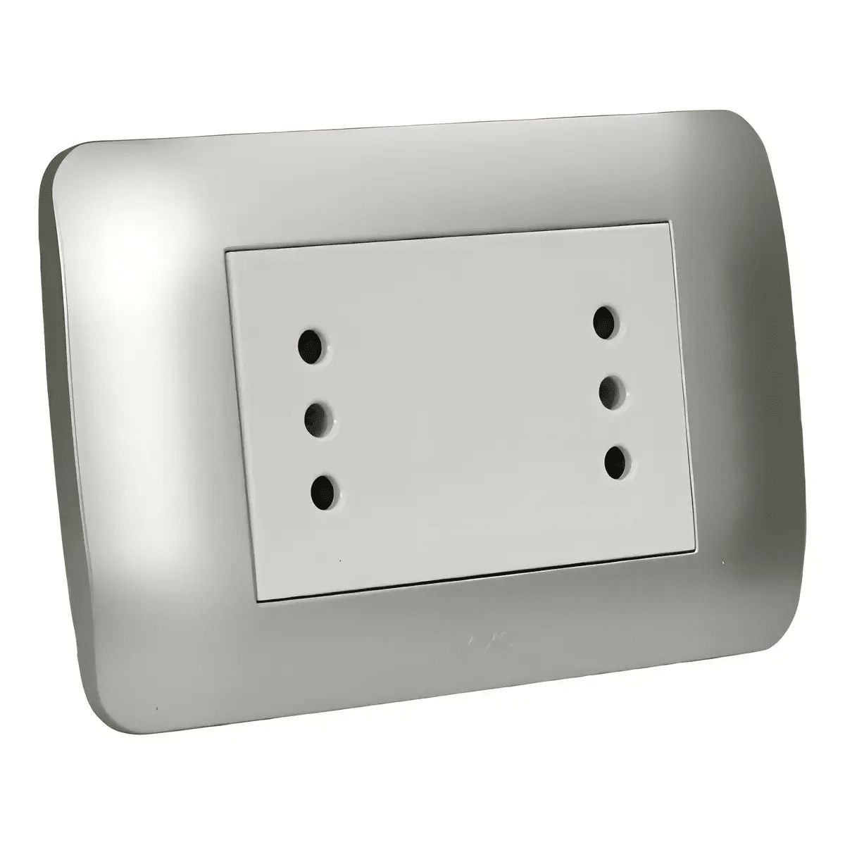 Enchufe  Integrado Doble 10 Amp Plateado V-SO-3302 10A SEC2