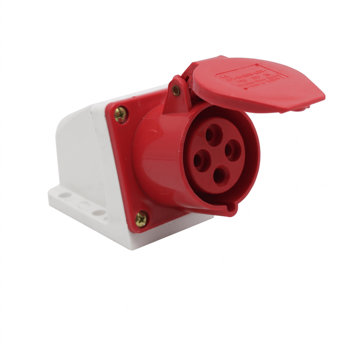 Toma Industrial 4x16A W-SE0416 240V-415V IP44 Rojo1