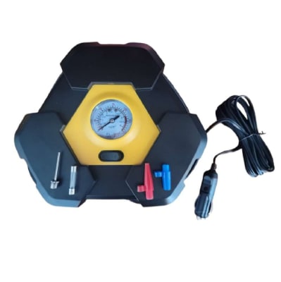 COMPRESOR AIRE CON RELOJ NEGRO/AMARILLO 12V1