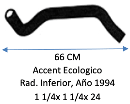 MANGUERA RADIADOR INFERIOR HYUNDAI ACCENT 19941