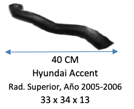 MANGUERA RADIADOR SUPERIOR HYUNDAI ACCENT 2005-20061