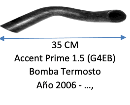 MANGUERA Accent Prime 1.5 (G4EB) Bomba Termostato Año 20061