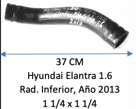MANGUERA Rad. Inferior, Año 2013 HYUNDAI ELANTRA1