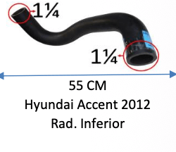 MANGUERA Hyundai Accent 2012 Rad. Inferior1