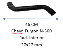 MANGUERA Chevr. Furgon N-300 Rad. Inferior 27x27 mm1