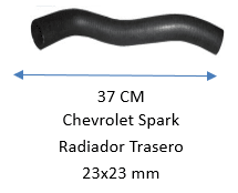 MANGUERA Chevrolet Spark Radiador Trasero 23x23 mm1