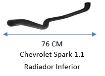 MANGUERA Chevrolet Spark 1.1 Radiador Inferior1