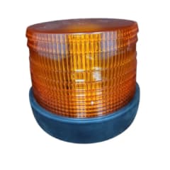 BALIZA AMBAR ENGOMADA APERNADA C/LED 11CM ALTO*14.5 ANCHO 12/24V