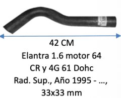MANGUERA RADIADOR SUPERIOR HYUNDAI ELANTRA 1995