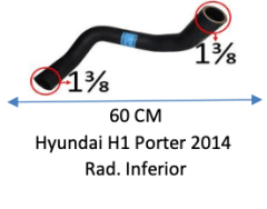 MANGUERA Hyundai H1 Porter 2014 Rad. Inferior
