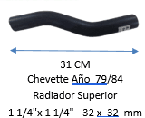 MANGUERA Chevette Año  79/84 Radiador Superior