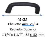 MANGUERA Chevette Año  79/84 Radiador Superior 2
