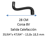MANGUERA Corsa 8V Salida Calefacción