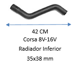 MANGUERA Corsa 8V-16V Radiador Inferior