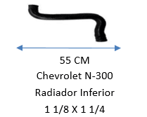 MANGUERA Chevrolet N-300 Radiador Inferior 1 1/8 X 1 1/4
