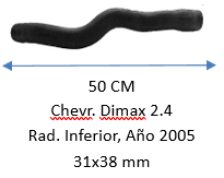 MANGUERA Chevr. Dimax 2.4 Rad. Inferior, Año 2005 31x38 mm