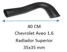 MANGUERA Chevrolet Aveo 1.6 Radiador Superior 35x35 mm