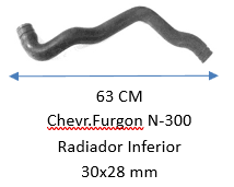 MANGUERA Chevr.Furgon N-300 Radiador Inferior 30x28 mm