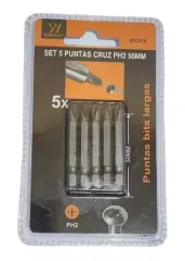 SET 5 PUNTAS CRUZ PH2 50MM