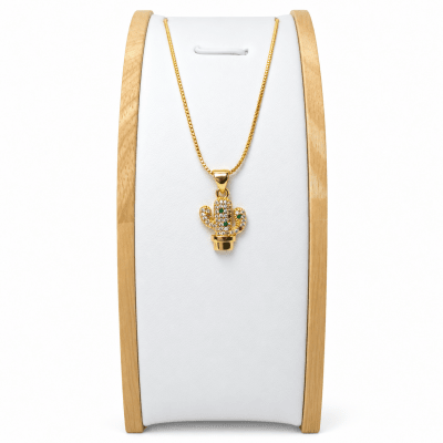 Collar Cactus - Baño de Oro 18K1