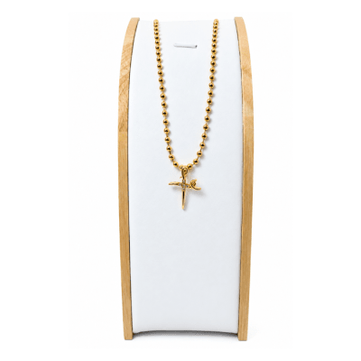 Collar Fé / Cruz - Baño de Oro 18K1