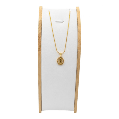 Collar Virgen de Guadalupe con Circones - Baño de Oro 18K1