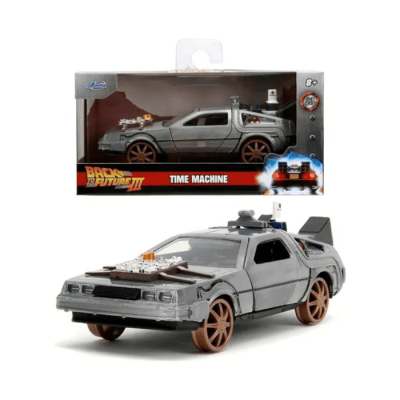 Auto Delorean Volver al Futuro Parte 3 Ruedas del Tren - Escala 1:321