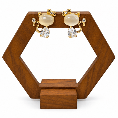 Aros Topo Gato - Baño de Oro 18K1