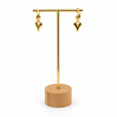 Aros Corazón - Baño de Oro 18K1