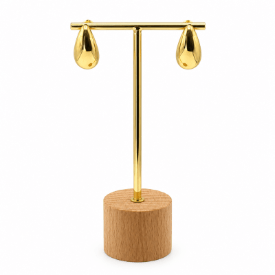 Aros Gota - Baño de Oro 18K1