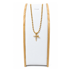 Collar Fé / Cruz - Baño de Oro 18K