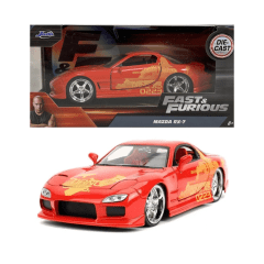 Auto Mazda Rx-7 Orange Jl - Rápido y Furioso - Escala 1:32