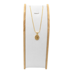 Collar Virgen de Guadalupe con Circones - Baño de Oro 18K