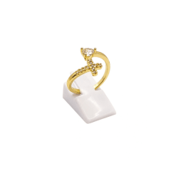 Anillo Cruz - Baño de Oro 18K