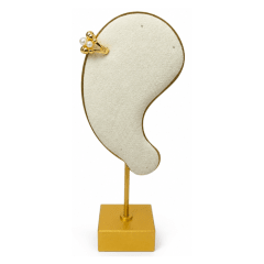 Earcuff Triple Balines Perlas - Baño de Oro 18K