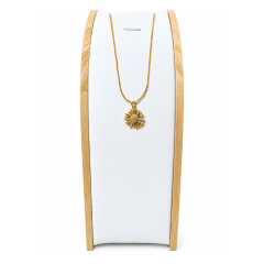Collar Girasol Circones - Baño de Oro 18K
