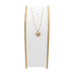 Collar Corazón Circones - Baño de Oro 18K