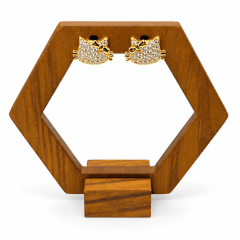 Aros Topo Hello Kitty - Baño de Oro 18K