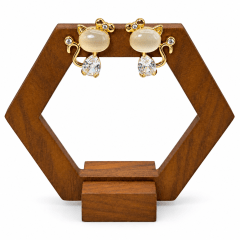 Aros Topo Gato - Baño de Oro 18K