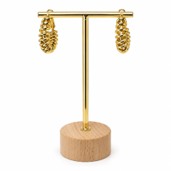 Aros Argolla Espiral - Baño de Oro 18K