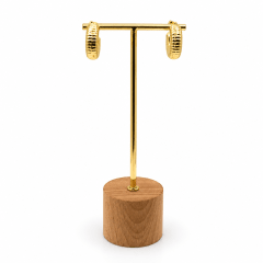 Aros Acanalados, Tipo C - Baño de Oro 18K