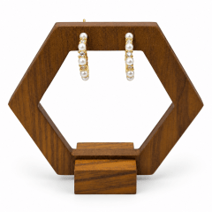 Aros Perlas, Tipo C - Baño de Oro 18K