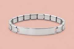 pulsera italiana con placa