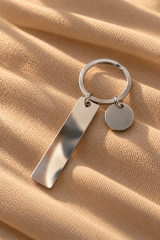 llavero rectangular con circulo