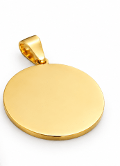 placa circular dorada talla g
