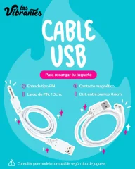 Cables USB repuesto vibrador